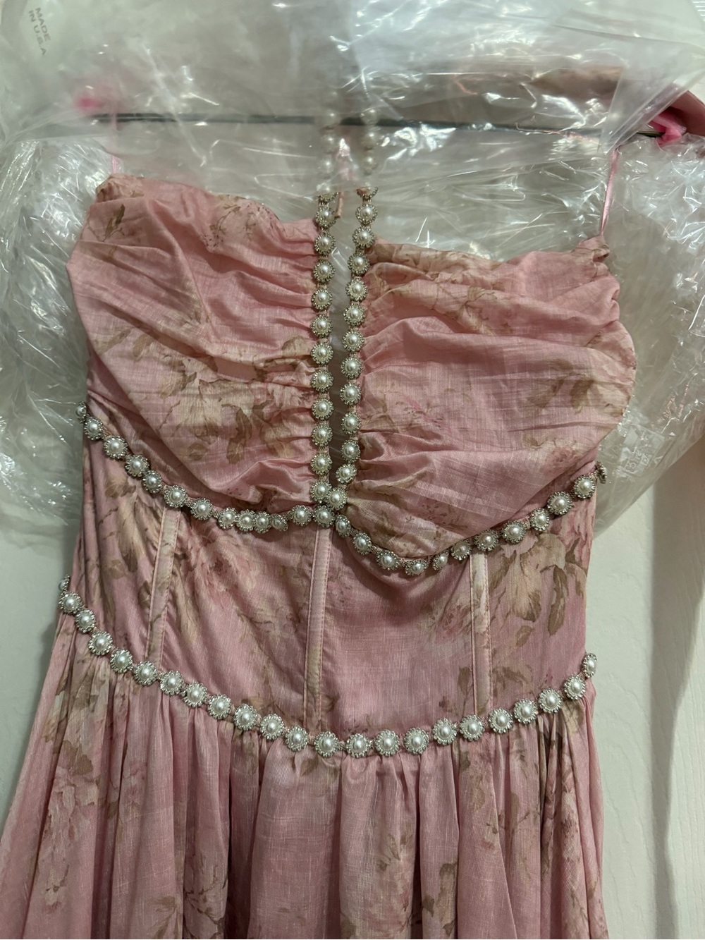 V.Chapman The Scarlette Dress in Light Pink Tapestry Rose - Picture 4 of 7